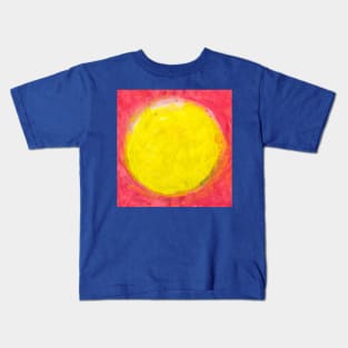 Yellow circle on a red base Kids T-Shirt